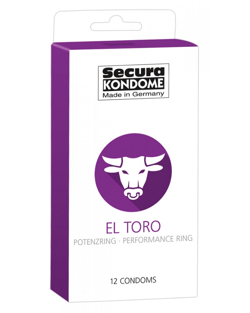 Secura El Toro - potenciagyűrűs óvszerek (12db) Óvszer