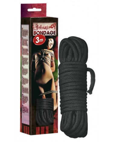 Shibari fekete Bondage kötél 3 méter Játékszerek