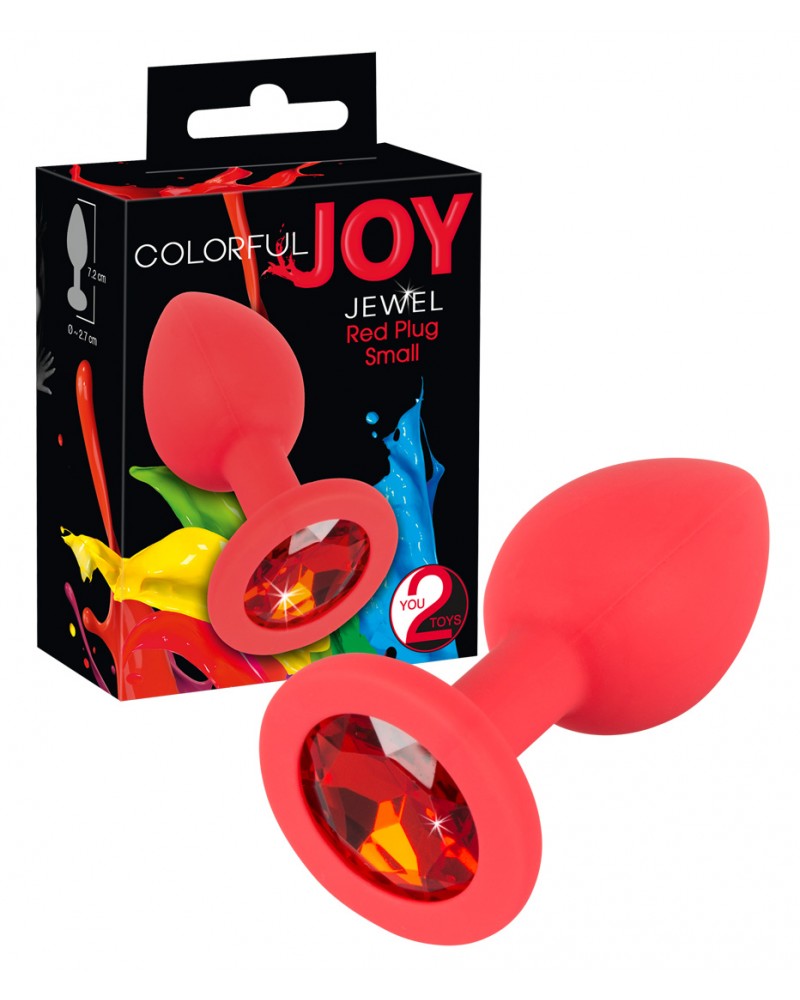 Colorful JOY - strasszos szilikon anál dildó - kicsi Anális kényeztetés